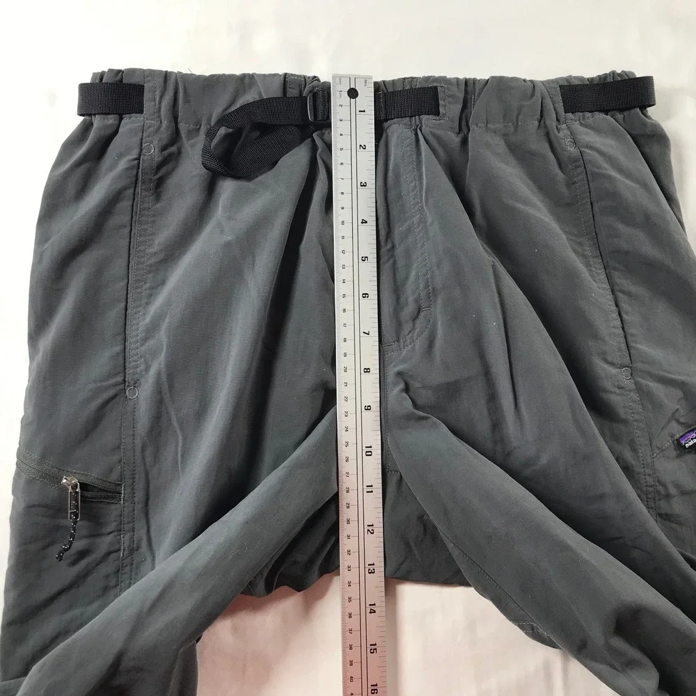 Patagonia Mens Gi III Hiking Pants Charcoal Grey Nylon Belted Large